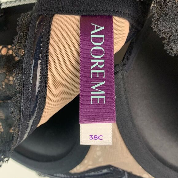 NWT Adore me black Lugo plus Contour strapless contour balconette bra size 38C - Picture 5 of 7